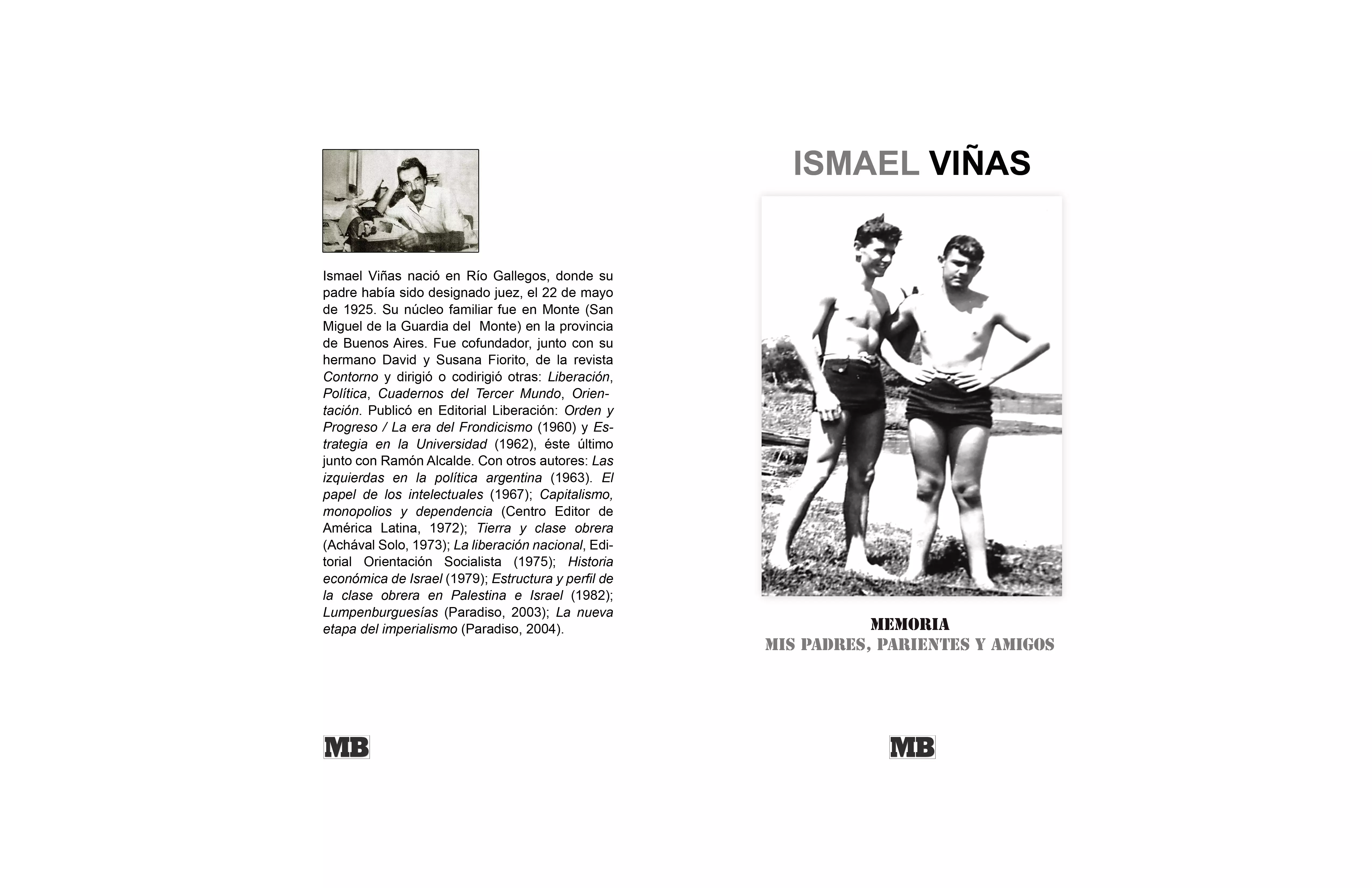 Tapa Memorias Ismael Vinas